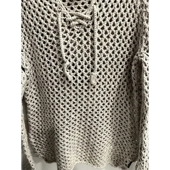 Abercrombie Open Knit Sweater Hood Size XL (see measurements - runs small) - Picture 3 of 5